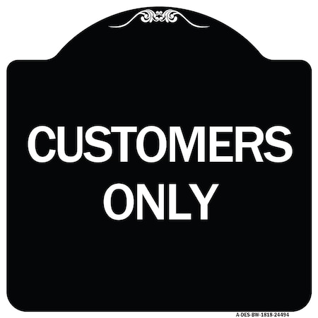 Signmission Designer Series Customers Only, Black & White Heavy-Gauge Aluminum Sign, 18" x 18", BW-1818-24494 A-DES-BW-1818-24494